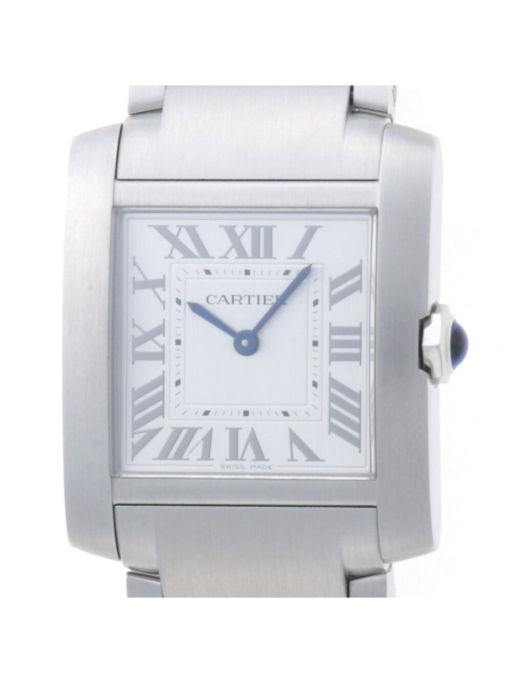 Cartier Tank Francaise MM Silver Watch Stainless Steel Quartz